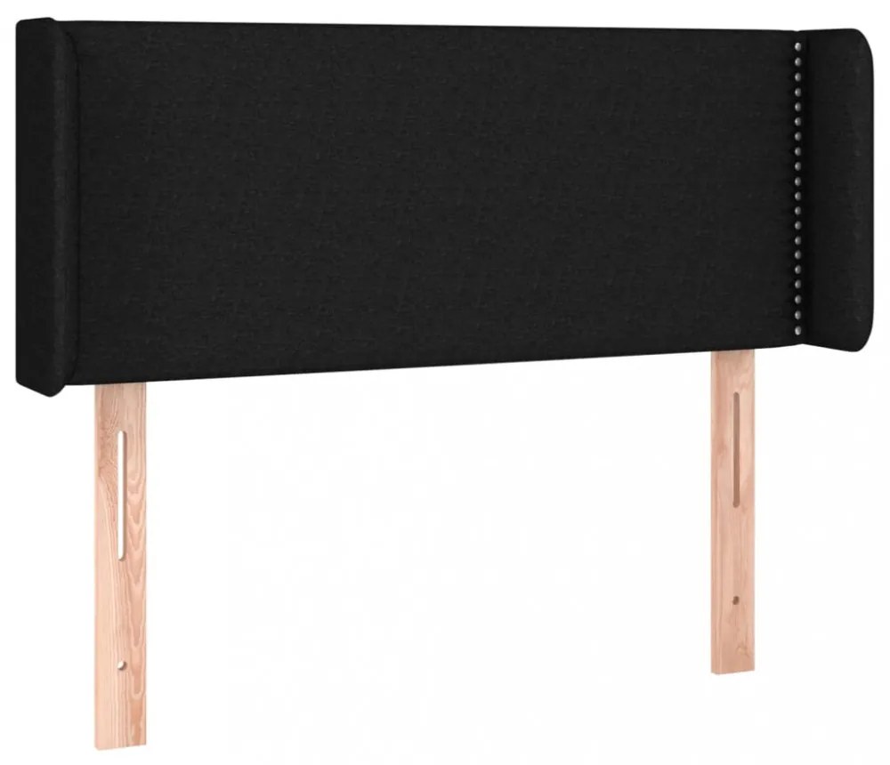 fekete szövet LED-es fejtámla 103 x 16 x 78/88 cm