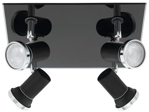 Eglo 780428 - LED Fürdőszobai spotlámpa BABILONE 4xGU10/3W/230V IP44 fekete