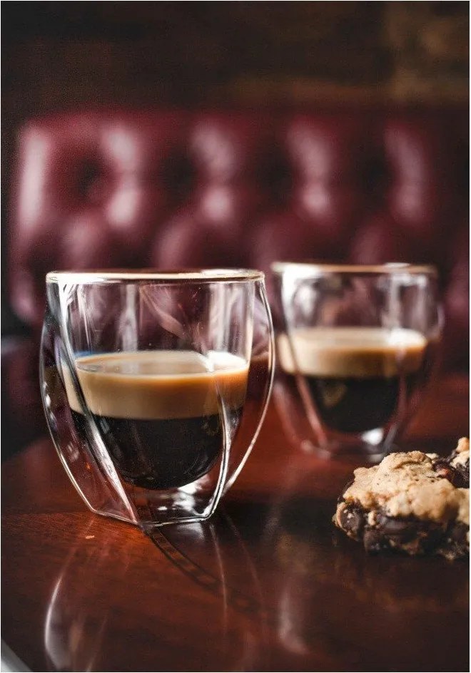Duplafalú bögre szett cappucinóhoz, 2 db-os 250 ml Cristallo – Vialli Design