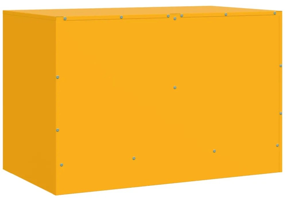 2 db mustársárga acél TV-szekrény 67 x 39 x 44 cm