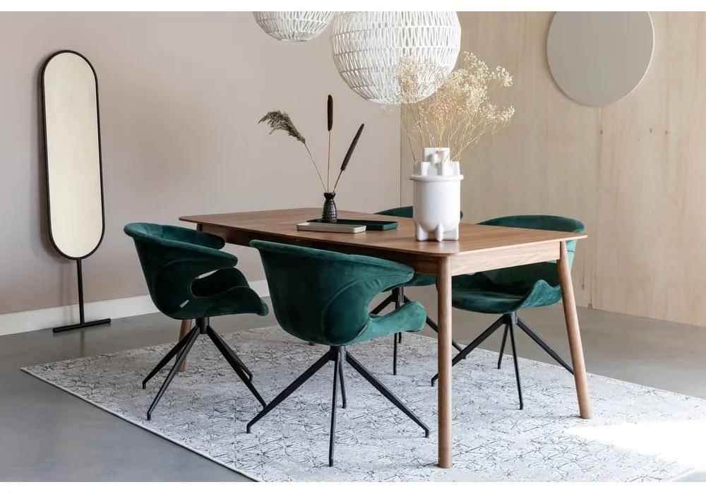 Bővíthető étkezőasztal diófa dekoros asztallappal 90x180 cm Glimps – Zuiver