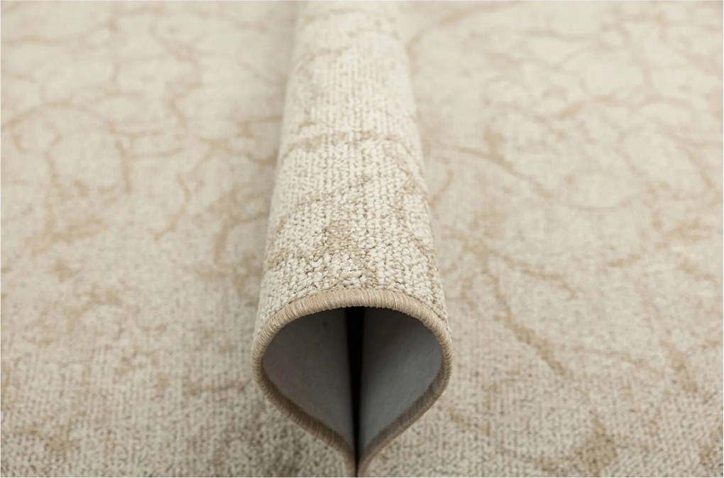 Szőnyeg Bézs Krémszínű Márvány Mintás Szobai Hurok Marble 200x200 cm