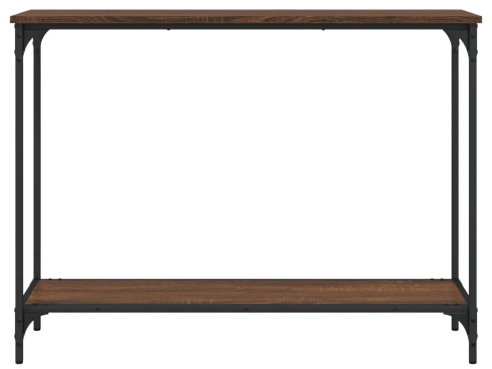 barna tölgyszínű szerelt fa tálalóasztal 101x30,5x75 cm