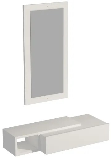 Fali polc + fali tükör VIEN fehér