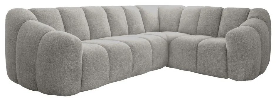 Világosszürke sarokkanapé (jobb oldali-L alakú) Shell – Miuform