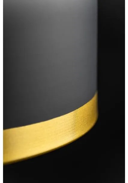 Lámpa Mennyezeti lámpatest GOLDI 1,4090,AC220-240V,50/60Hz,1*E27,IP20,átmérő 30cm,egyes,fekete/arany