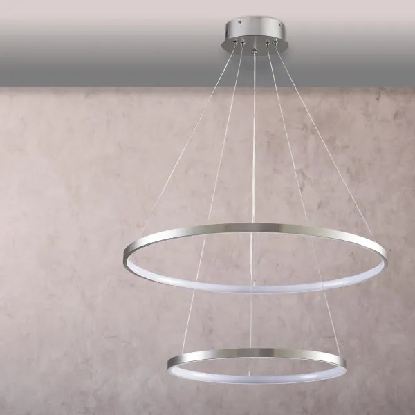 LED Csillár zsinóron LEA LED/35W/230V 4000K átm. 60 cm króm