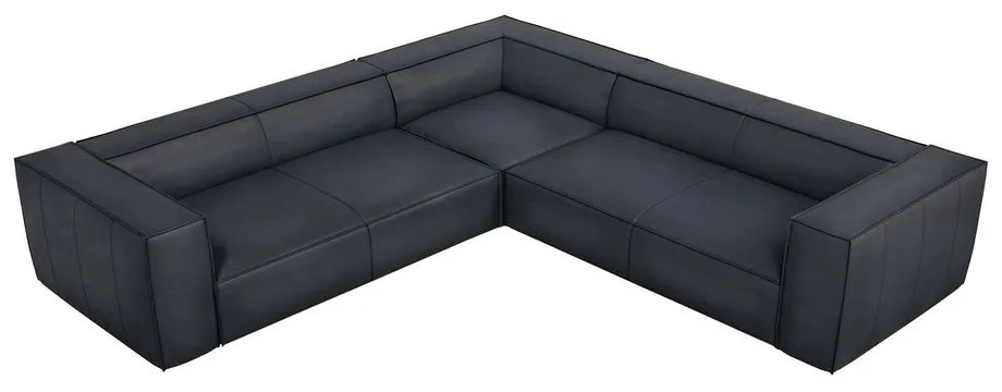 Sötétkék bőr sarokkanapé (variálható) Madame – Windsor &amp; Co Sofas