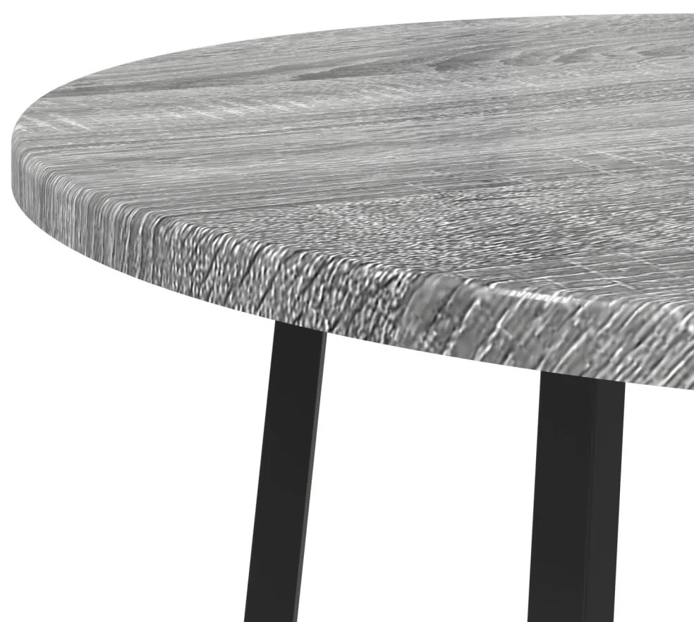 Kisasztal készlet polcokkal 2 pcs Szürke Sonoma és Fekete