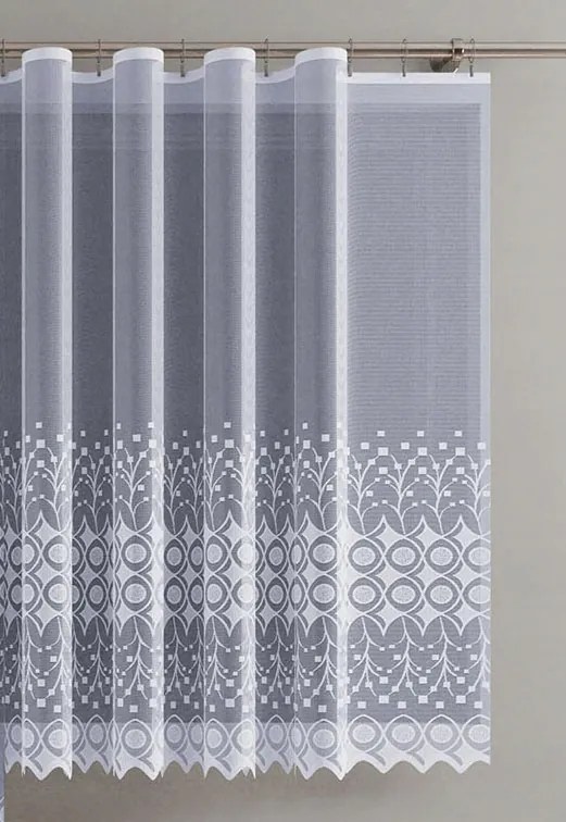 Mg Függöny jacquard 619/122 Fehér 350x160cm Kész M Szalaggal