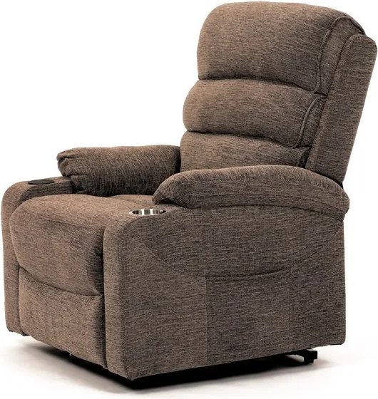 Elektromos TV és Relaxfotel Barna Szörvet Kárpittal. TV-S8348 CRM2