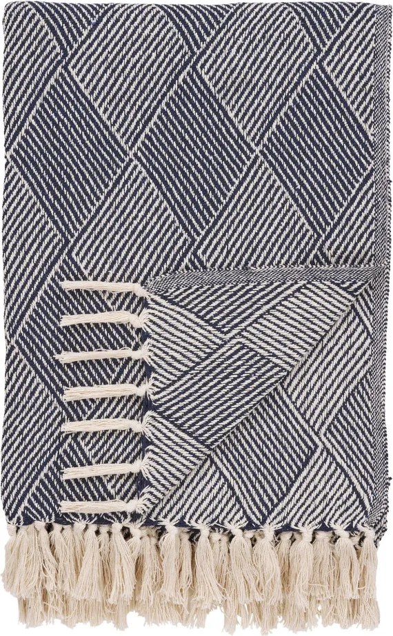 Izmir pléd, 130x180 cm, Kék