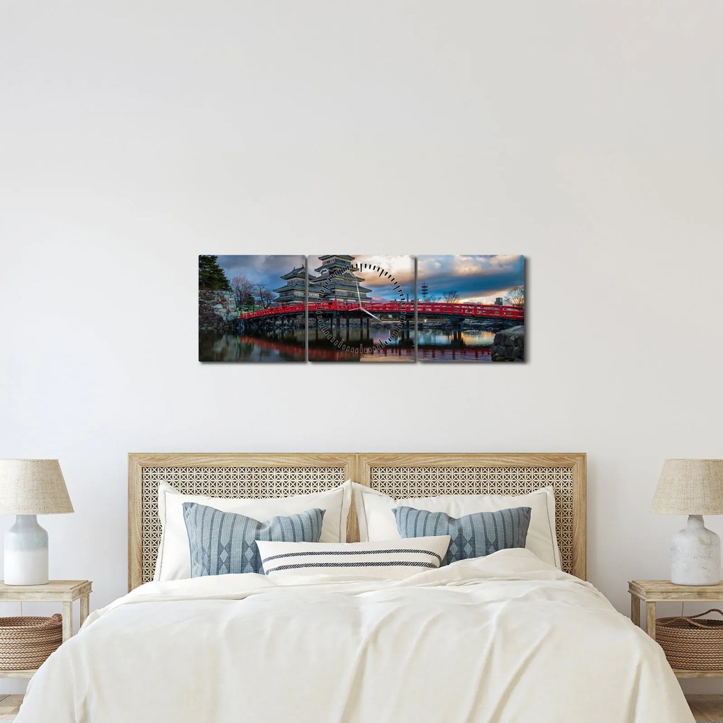 Kép - Japán (órával) (90x30 cm)