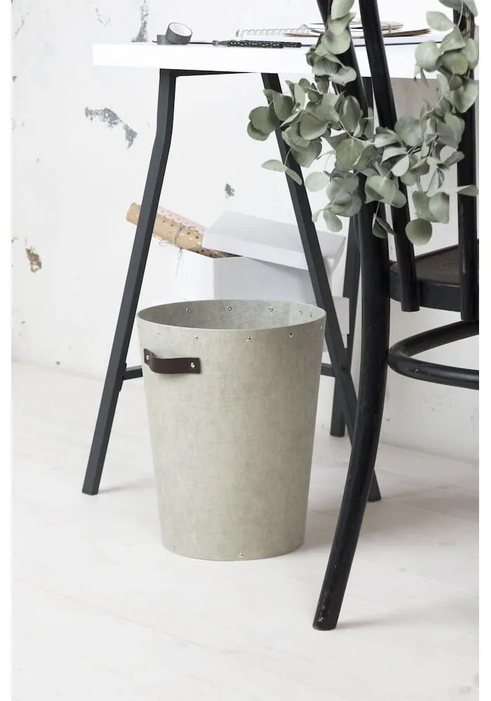 Krémszínű irodai szemetes Aries Canvas Paper Laminate – Bigso