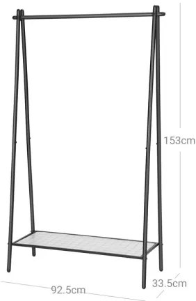 LINEA álló ruhafogas, fekete