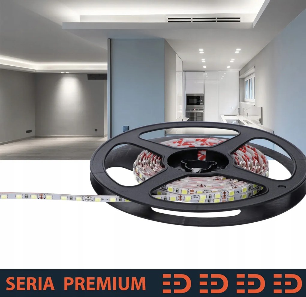 Prémium Led szalag 12V Slim 10.4W/m 4mm 120 LED/m 10000K 1100lm SMD2835