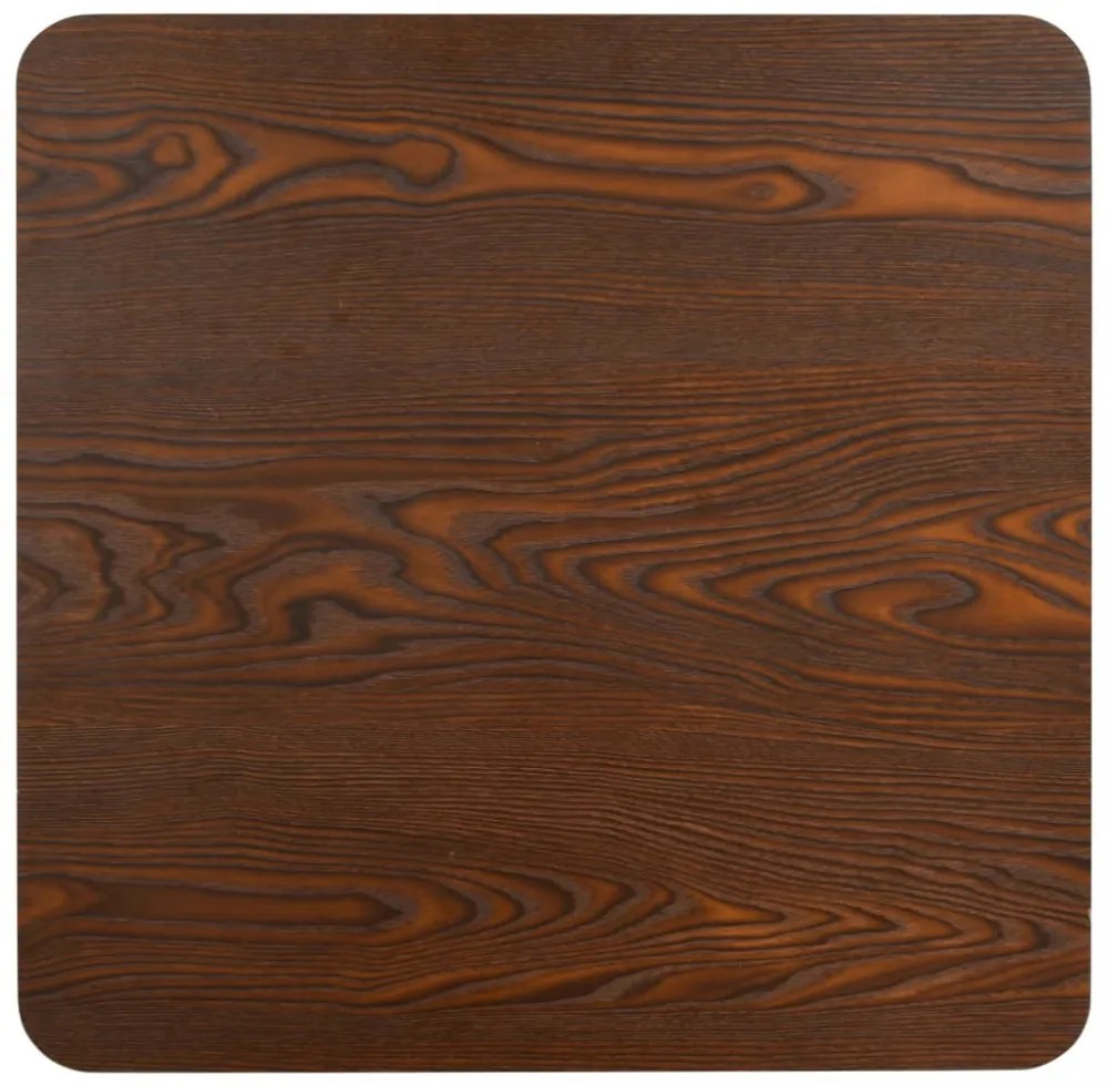 sötétbarna MDF bisztróasztal 80 x 80 cm