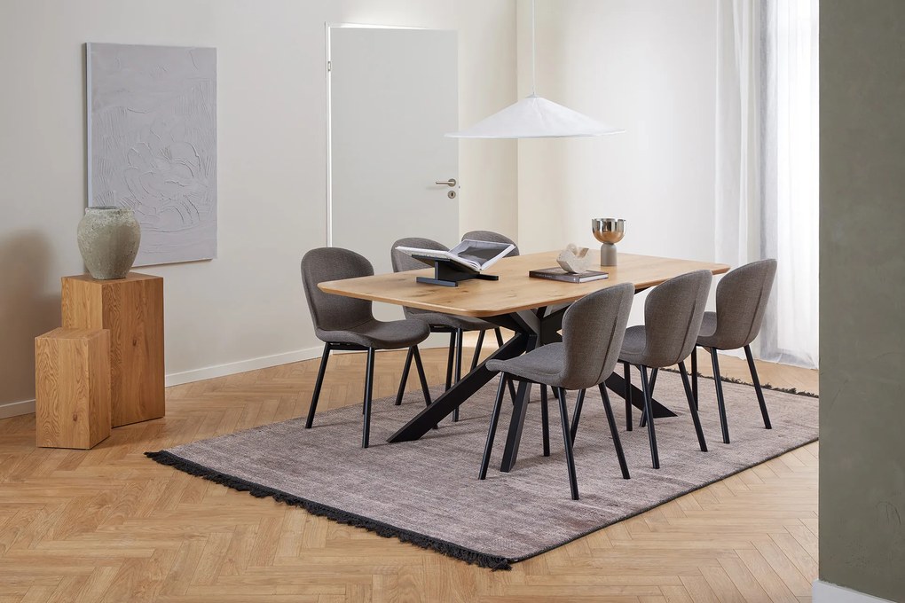 MAZZONI EXPORT FIORA Világosszürke Taupe (Basel 34 szövet) - MODERN LOFT KÁRPITOZOTT SZÉK NAPPALIBA/ÉTKEZŐBE