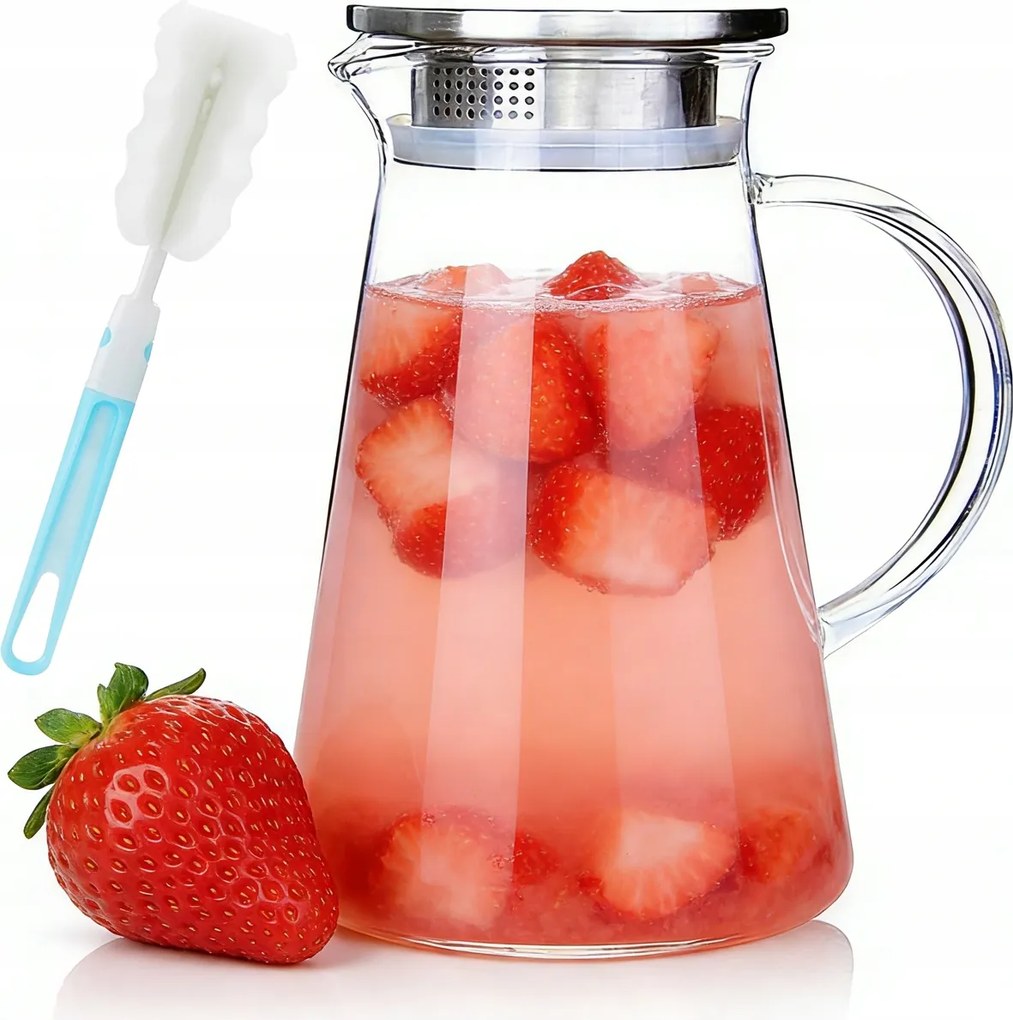 Hőálló boroszilikát üveg kancsó 2l