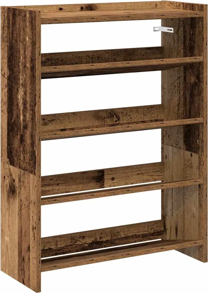 vidaXL antik fa szerelt fa cipőtartó 60x25x81 cm