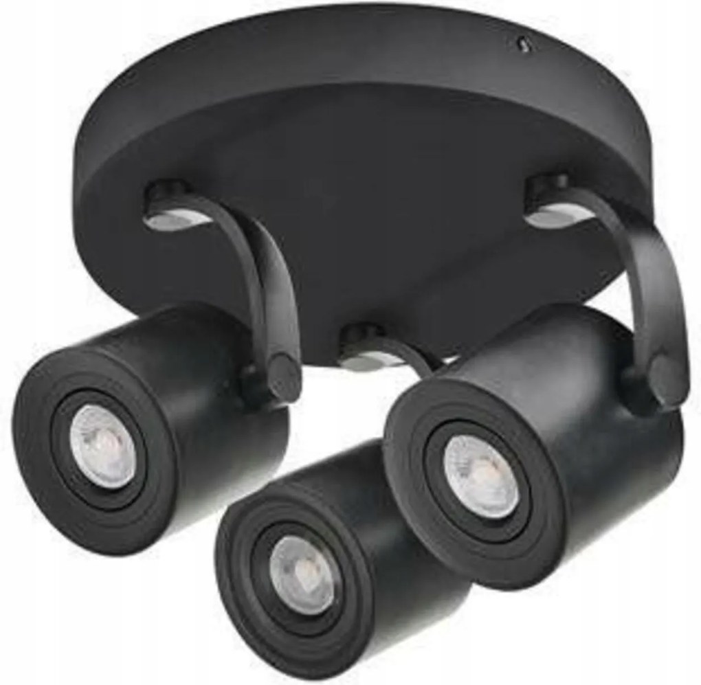 Mennyezeti spotlámpa, felületre szerelhető AZzardo Bross Arm 3 Round fekete AZ3505 Gu