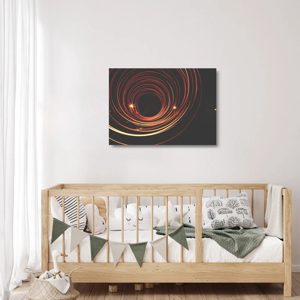 Absztrakt vonalak képe (üvegen) (70x50 cm)