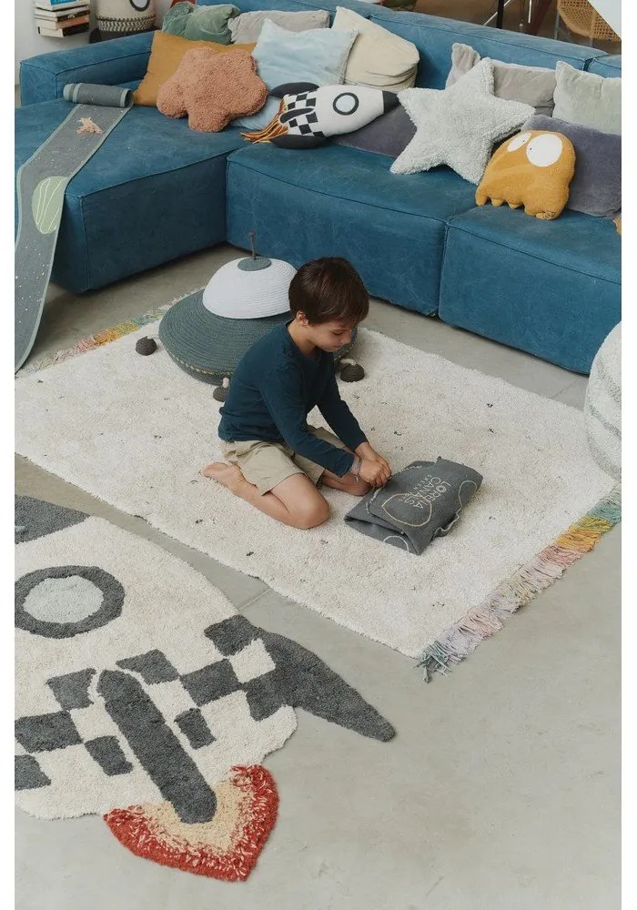 Pamut gyerek párna 54x54 cm Stella Blue Sage – Lorena Canals