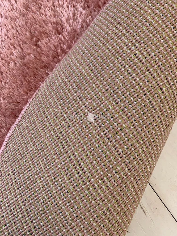 Puffy shaggy kerek szőnyeg Rózsaszín (Pink) 100x100