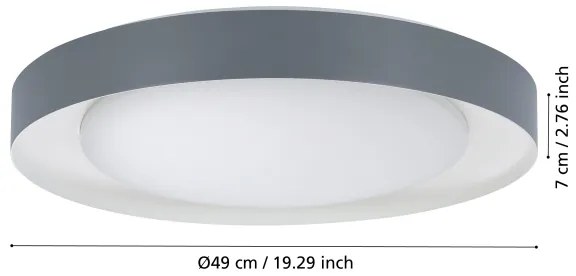 Eglo 99782 - LED Dimmelhető mennyezeti lámpa LAURITO LED/24W/230V 3000-6500K+ távirányító