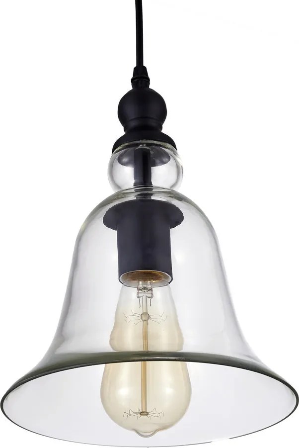COSMOLIGHT P01789BK PARIS Egyágú Függesztett Lámpa Fém E27 IP20