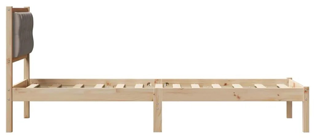 Ágykeret fejtámlával Tópszínű 75 x 190 cm szövet