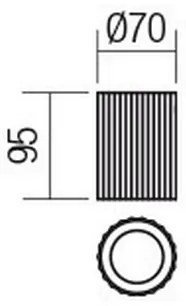 Redo 01-2585 - DELPHI spotlámpa 1xGU10/7W/230V átm. 7 cm arany