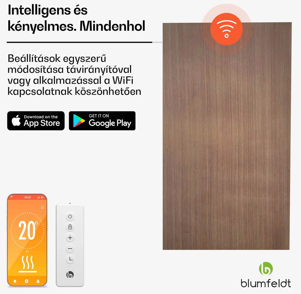 Blumfeldt Heat Square, Infravörös fűtés, WiFi vezérlés, 700 W, IP44