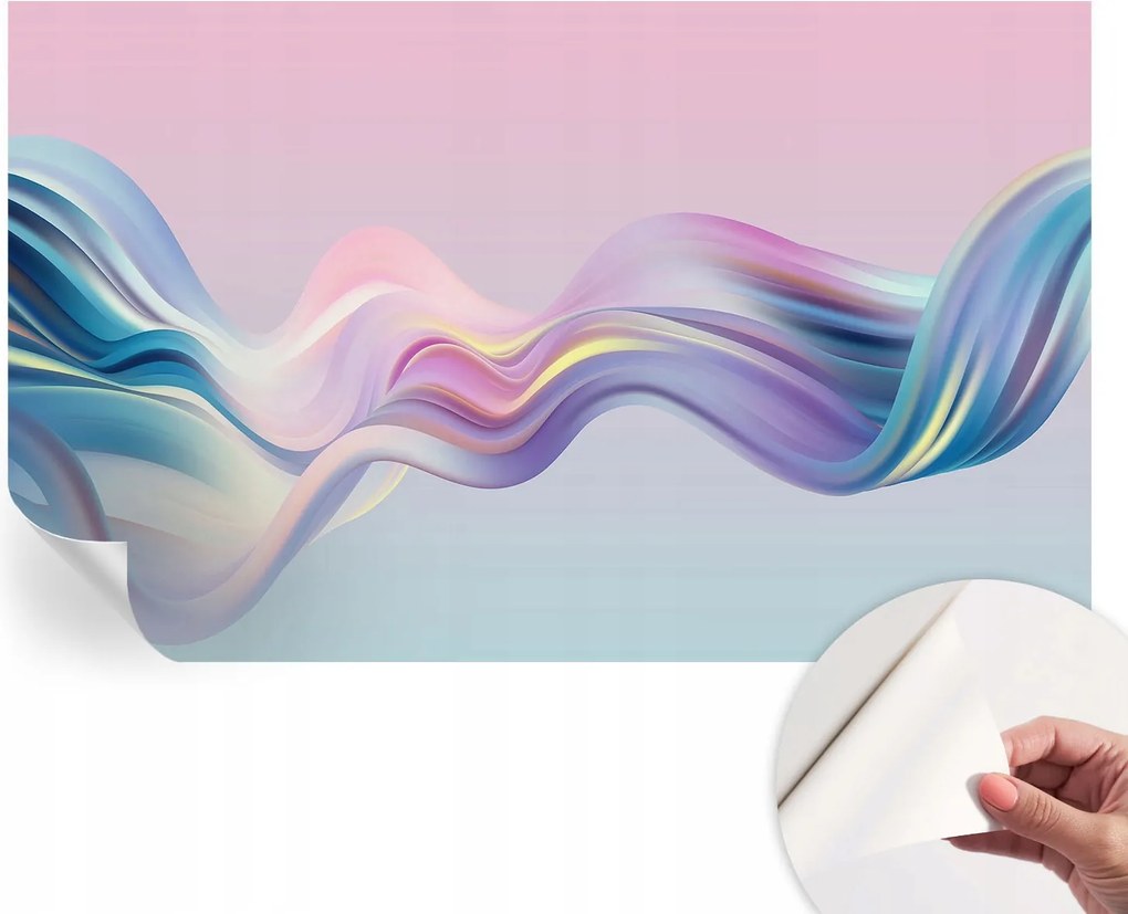 Design fali fotótapéta öntapadós Színes hullámok 416x254 cm