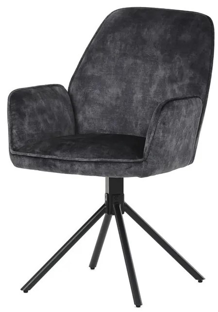 Fekete Bársony Étkezőszék. HC-511 BK4