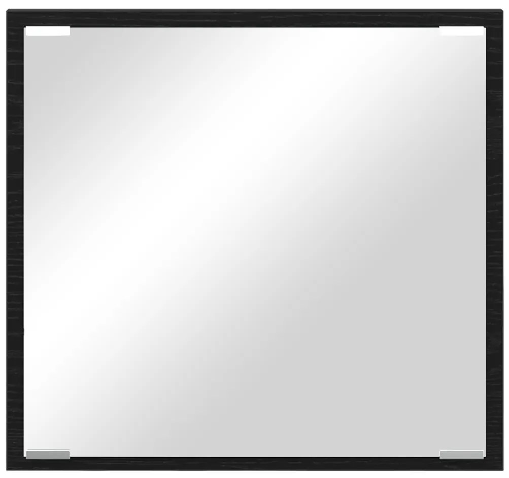 LED Fürdőszoba Tükör Fekete Tölgy 40x8.5x37 cm Műszaki Fa