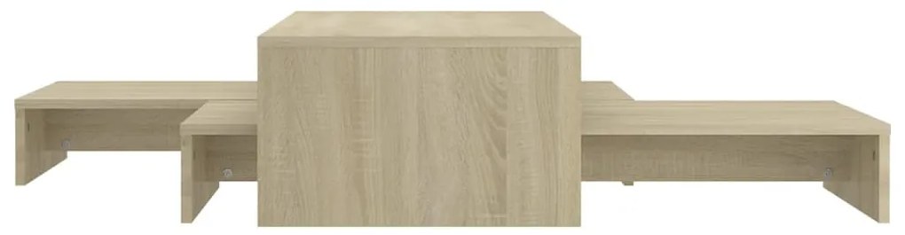 Szerelt fa rakásolható dohányzóasztalszett 100x100x26,5 cm