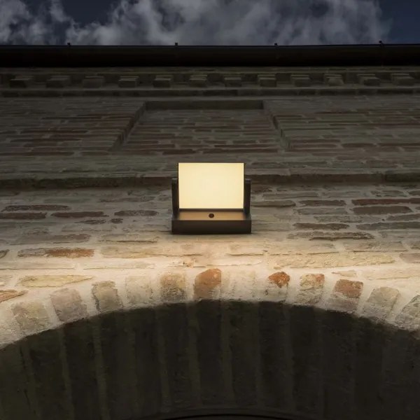 Ideal Lux -LED Kültéri fali lámpa érzékelővel SWIPE LED/21W/230V CRI 90 IP54 barna