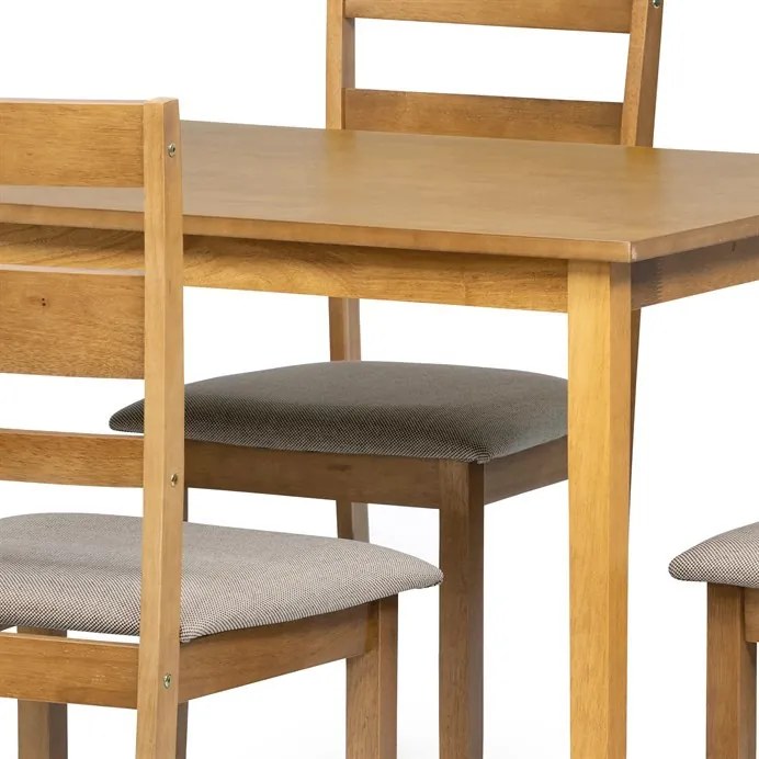 Modern 4 Személyes Étkezőgarnitúra Tölgy Színben. Asztal méret: 120x75x75 cm. AUT-6070