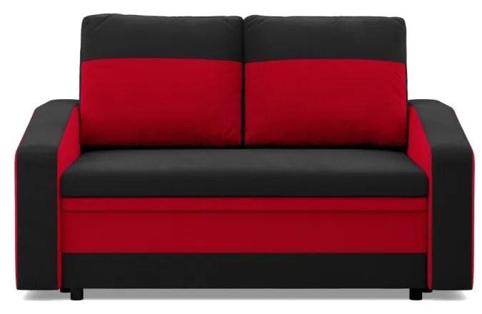 Hewlet kanapé, szövet anyag, fekete - piros