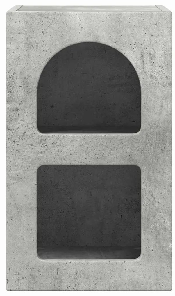 Éjjeli asztal 2 pcs Beton Szürke 29.5 x 35 x 50 cm Faanyag