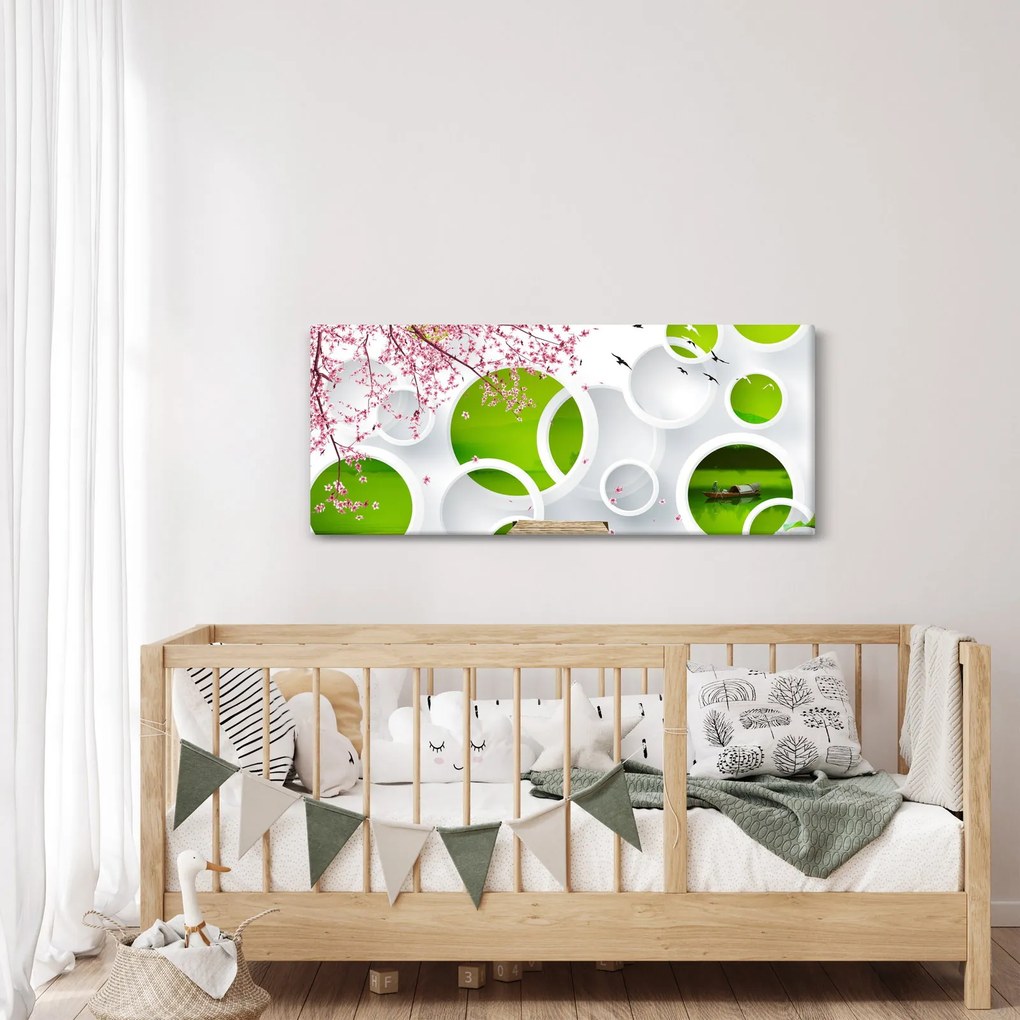 Kép - móló a tó felett (120x50 cm)