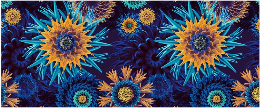 Kép - 3D virágok (120x50 cm)