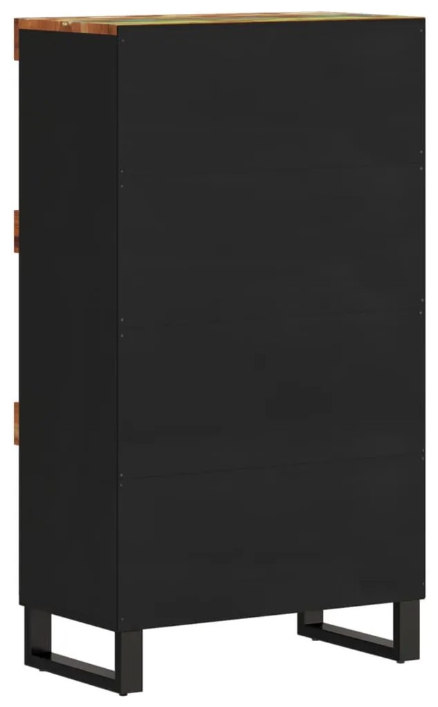 tömör újrahasznosított fa tálalószekrény 60 x 33 x 107 cm