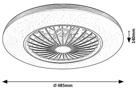 Rabalux 71330 - LED állítható fényű ventilátoros lámpa DALFON 48W/230V 3000-6500