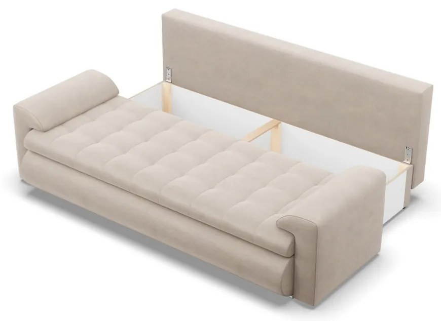 Tokio kanapéágy, bársony, bézs