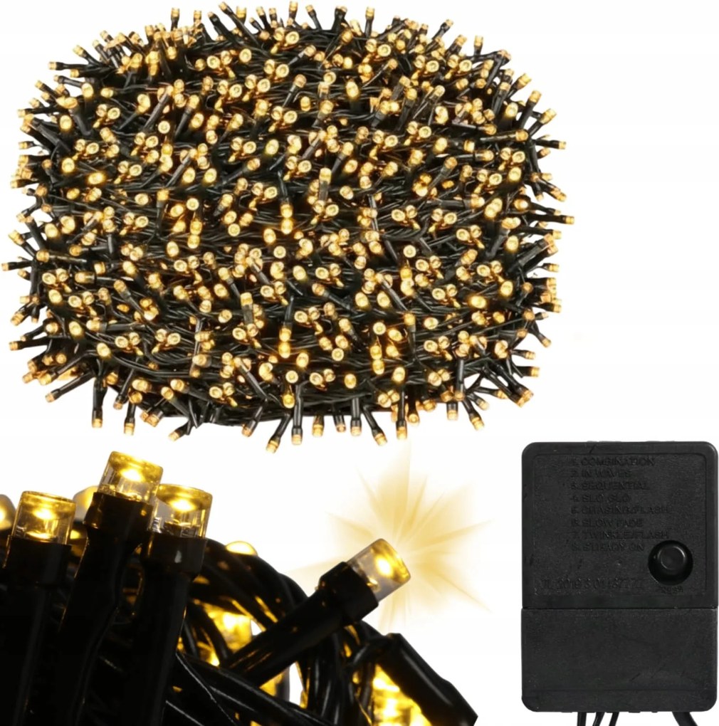 Karácsonyfa Lámpa 500 LED-es kültéri beltéri 40M funkciókkal