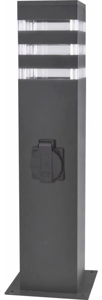 Polux Kültéri lámpa aljzattal TEKSAS 1xE27/20W/230V 44 cm IP44 fekete SA2038