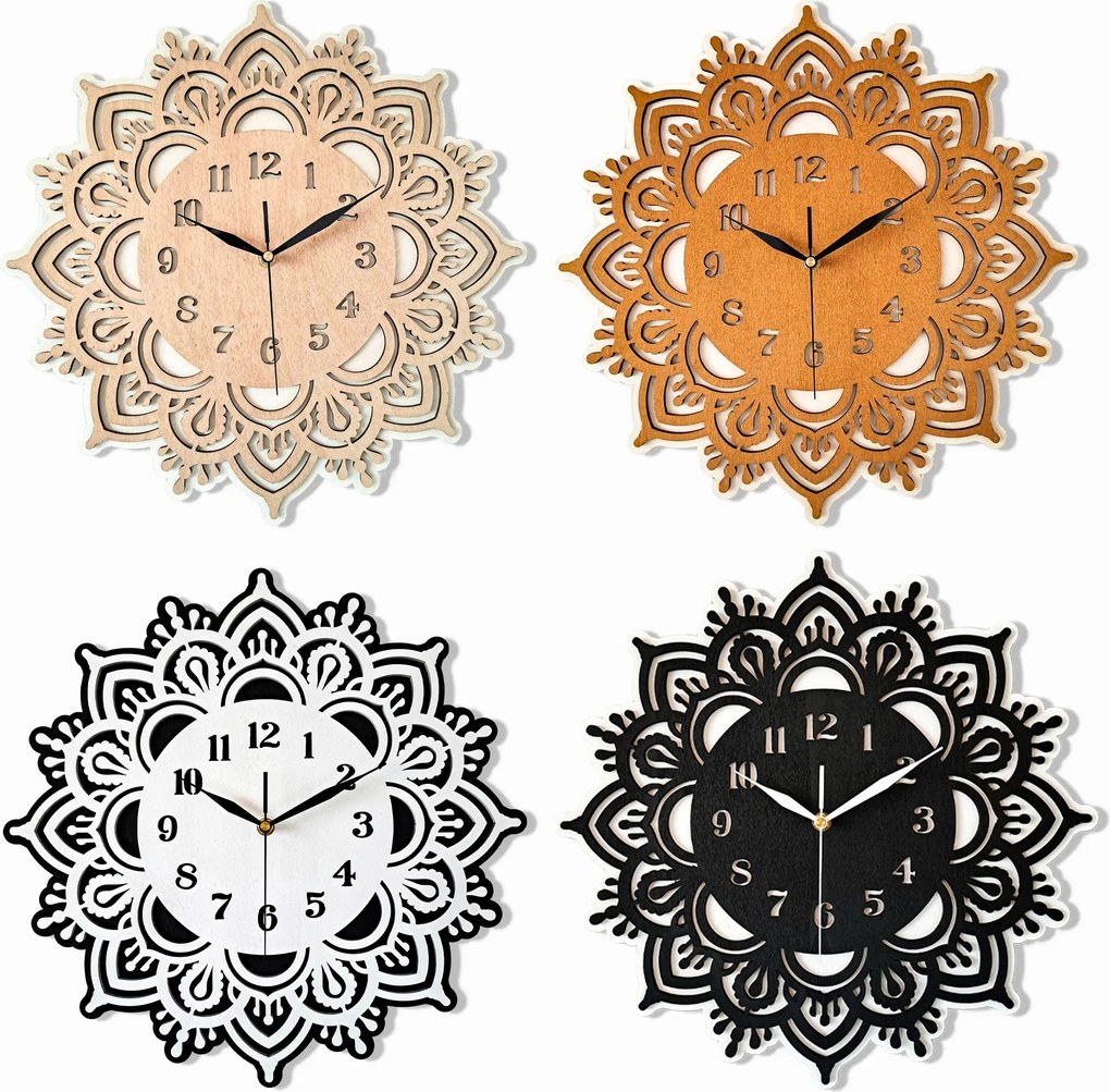 Nagy,modern,dekoratív Falióra,mandala,csendes, Handmade,nappaliba