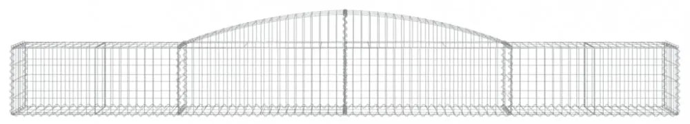 5 db íves horganyzott vas gabion kosár 400x50x40/60 cm